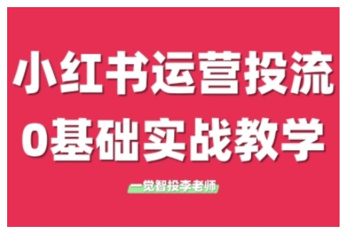 小红书运营投流，小红书广告投放从0到1的实战课，学完即可开始投放(更新26年)-大川资源分享站
