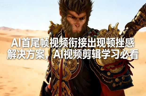 AI首尾帧视频衔接出现顿挫感解决方案，AI视频剪辑学习必看-大川资源分享站