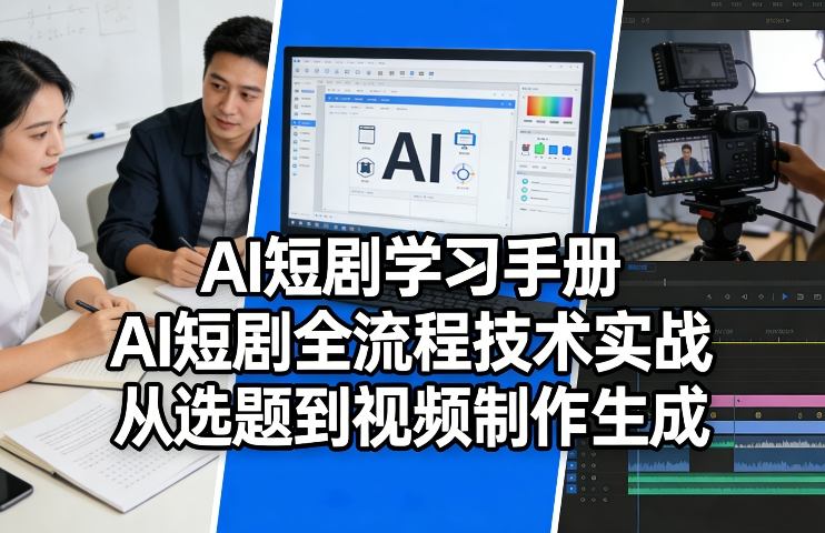 AI短剧学习手册，AI短剧全流程技术实战，从选题到视频制作生成-大川资源分享站