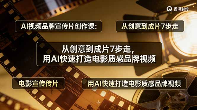 AI视频品牌宣传片创作课：从创意到成片7步走，用AI快速打造电影质感品牌视频-大川资源分享站