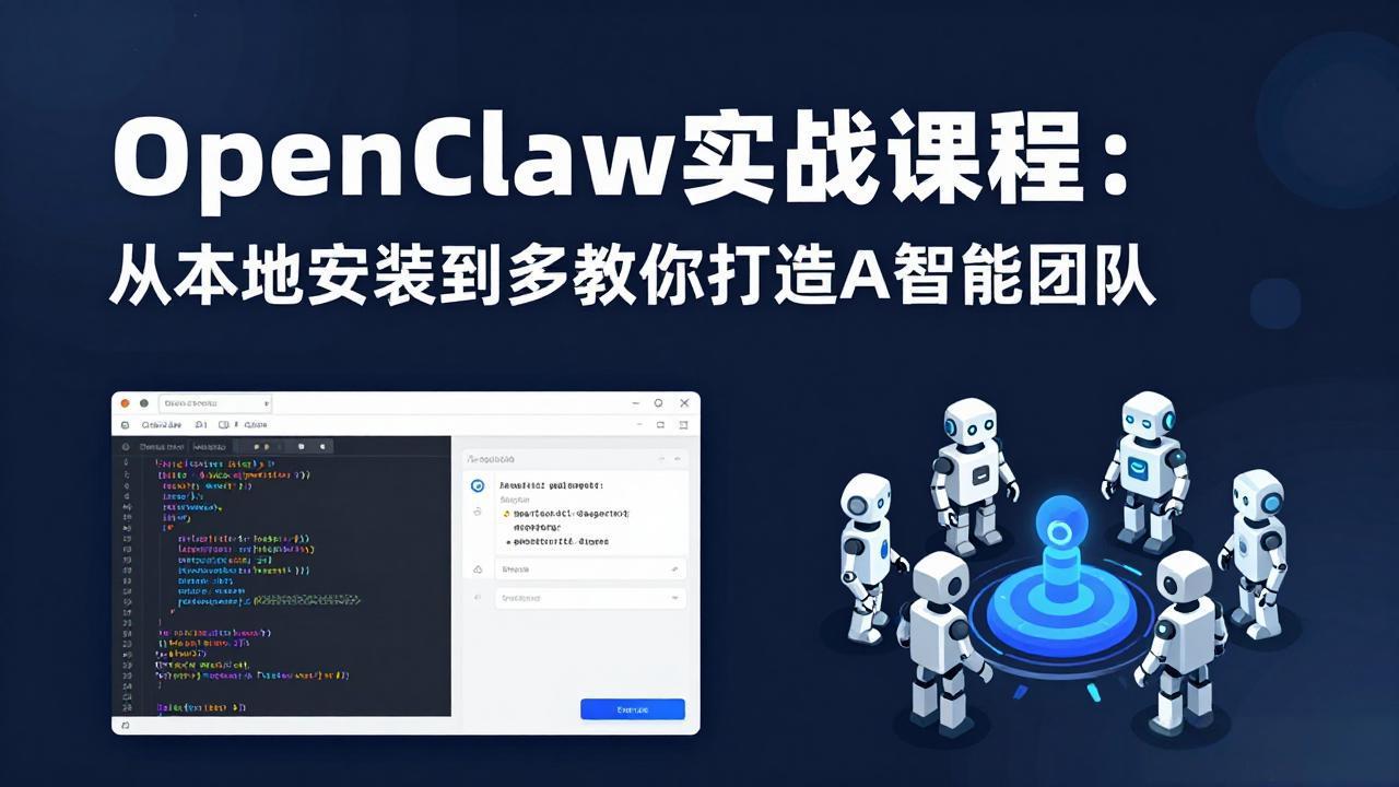 OpenClaw实战课程：从本地安装到多Agent协同，手把手教你打造AI智能团队-大川资源分享站