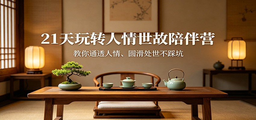 21天玩转人情世故陪伴营：教你通透人情、圆滑处世不踩坑-大川资源分享站
