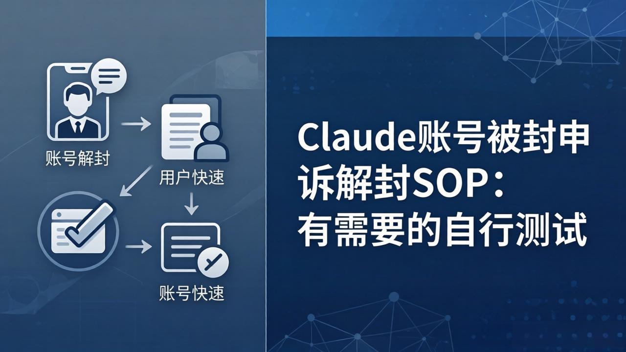 Claude账号被封申诉解封SOP：有需要的自行测试-大川资源分享站