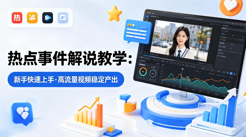 某大V的热点事件解说教学，新手也能快速上手，稳定产出高流量解说视频-大川资源分享站