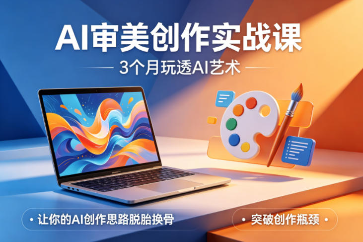 AI审美创作实战课，3个月玩透AI艺术，让你的AI创作思路脱胎换骨，突破创作瓶颈-大川资源分享站