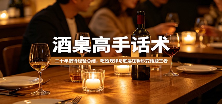 酒桌高手话术：二十年接待经验总结，吃透规律与底层逻辑秒变话题王者-大川资源分享站