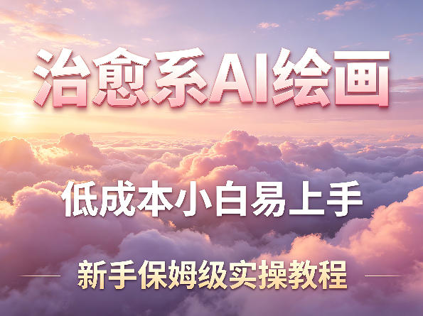 治愈系AI绘画提示词项目，低成本小白易上手，每天10分钟，新手保姆级实操教程-大川资源分享站