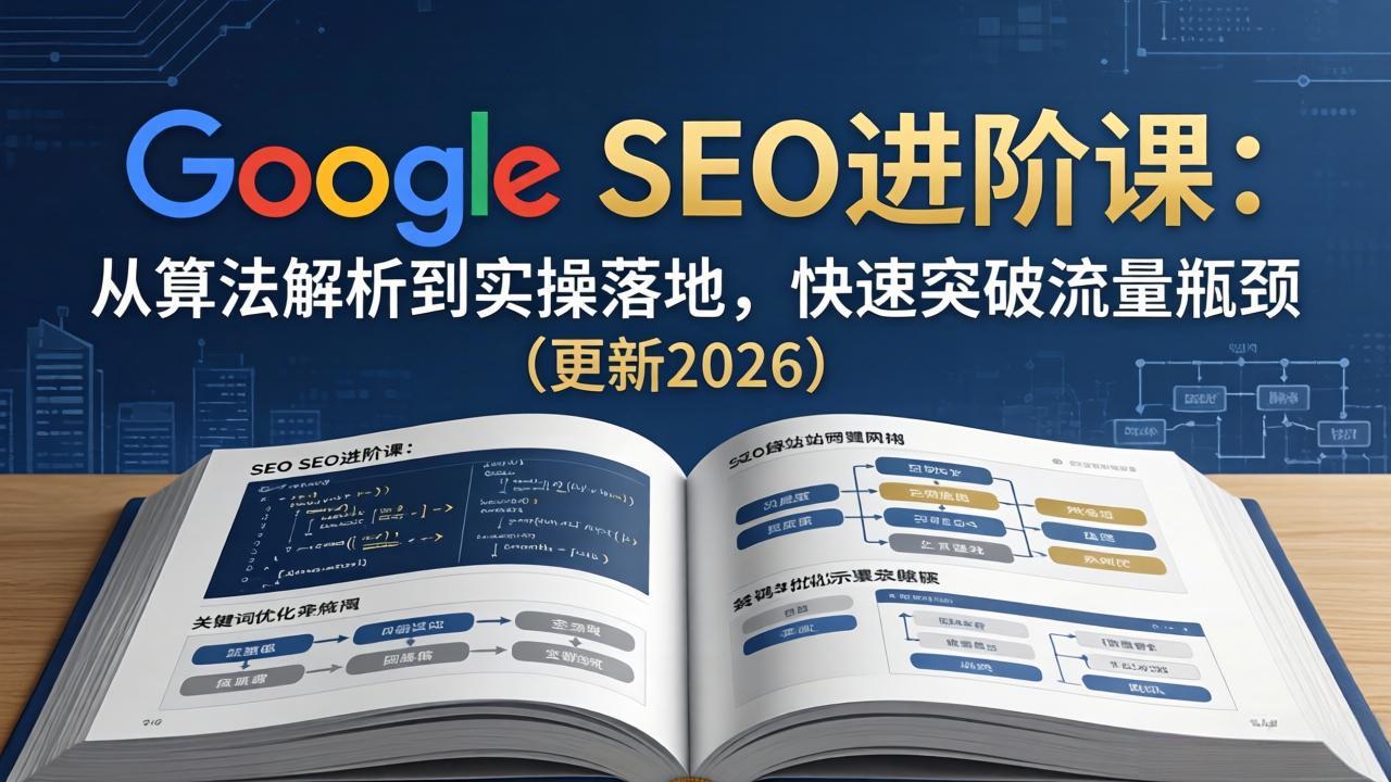 Google SEO进阶课：从算法解析到实操落地，快速突破流量瓶颈(更新2026-大川资源分享站