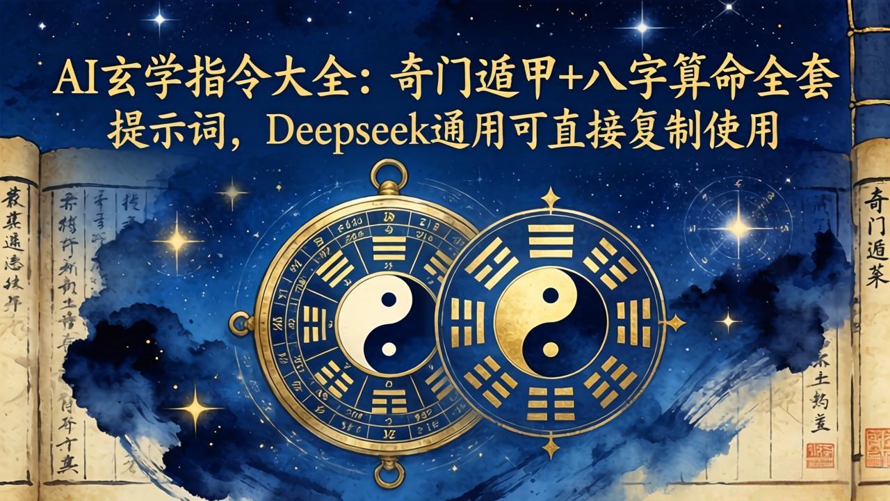 AI玄学指令大全：奇门遁甲+八字算命全套提示词，Deepseek通用可直接复制使用-大川资源分享站