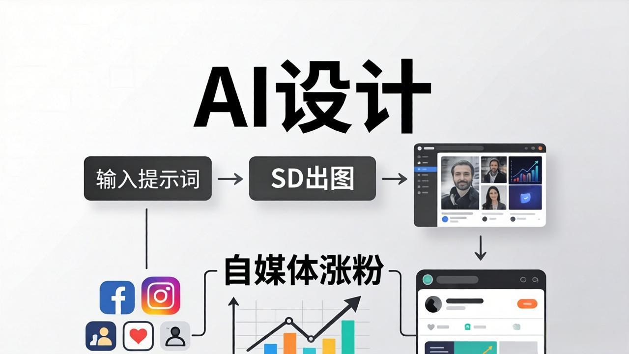 人人都是AI设计师：SD出图+自媒体涨粉一站教学，告别图文素材焦虑，AI设计让你轻松避开内卷-大川资源分享站