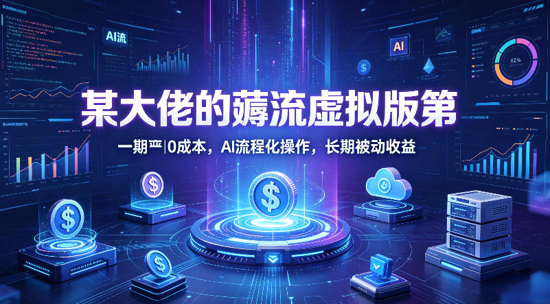 某大佬的薅流虚拟版第一期丨0成本，AI流程化操作，长期被动收益-大川资源分享站