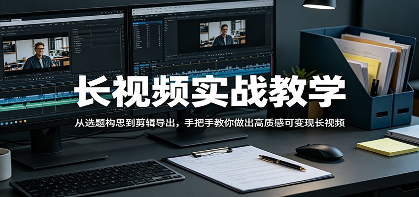 长视频实战教学,从选题构思到剪辑导出,手把手教你做出高质感可变现长视频-大川资源分享站