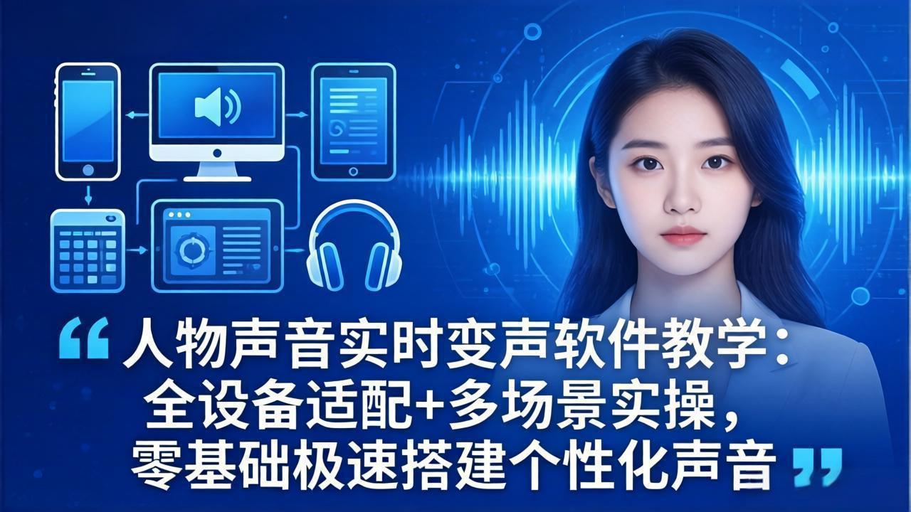 人物声音实时变声软件教学:全设备适配+多场景实操,零基础极速搭建个性化声音-大川资源分享站