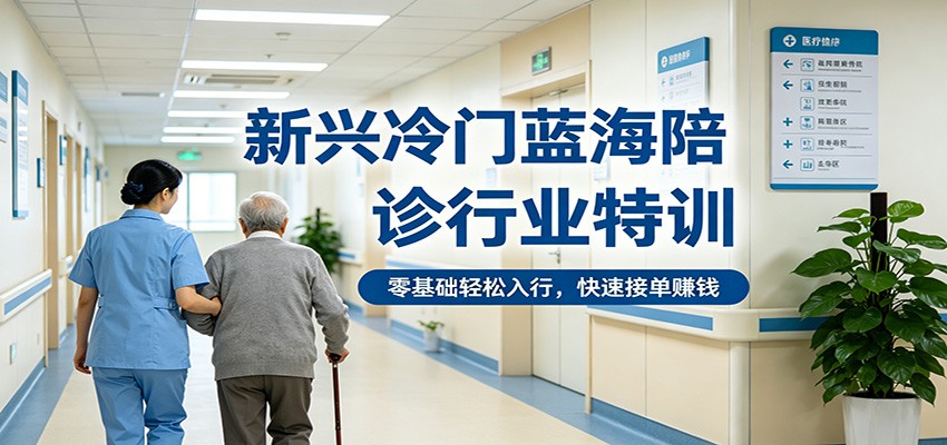 新兴冷门蓝海陪诊行业特训,零基础轻松入行,快速接单赚钱-大川资源分享站