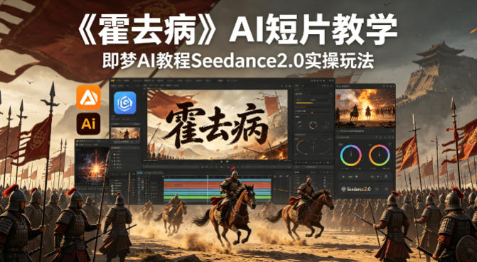 《霍去病》AI短片教学，即梦AI教程Seedance2.0实操玩法-大川资源分享站