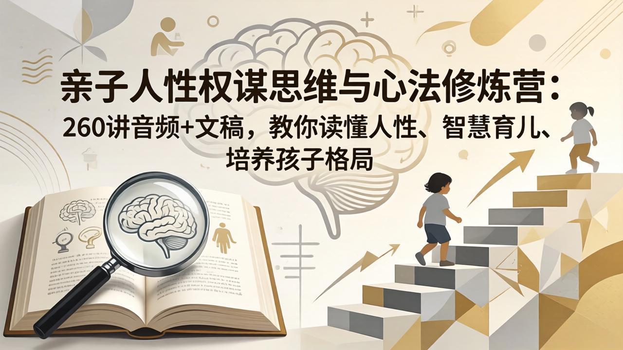 亲子人性权谋思维与心法修炼营：260讲音频+文稿，教你读懂人性、智慧育儿、培养孩子格局-大川资源分享站