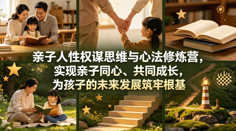 亲子人性权谋思维与心法修炼营，实现亲子同心、共同成长，为孩子的未来发展筑牢根基【音频】-大川资源分享站