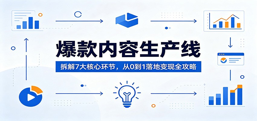 爆款内容生产线：拆解7大核心环节，从0到1落地变现全攻略-大川资源分享站