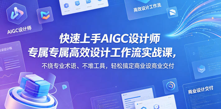 快速上手AIGC设计师专属高效设计工作流实战课，不绕专业术语、不堆工具，轻松搞定商业设计交付-大川资源分享站