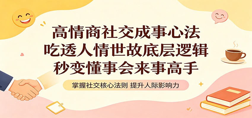 高情商社交成事心法：吃透人情世故底层逻辑，秒变懂事会来事高手-大川资源分享站