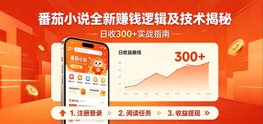 番茄小说全新赚钱逻辑及技术日收300+，小白新书皆可做！无脑赚就行了！-大川资源分享站