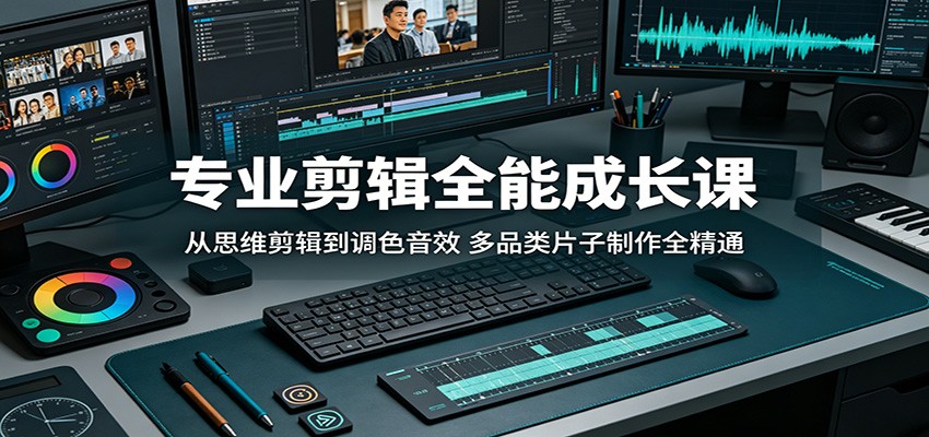 专业剪辑全能成长课：从思维剪辑到调色音效，多品类片子制作全精通-大川资源分享站