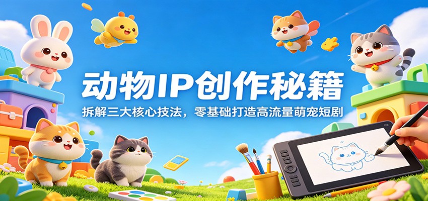 动物IP创作秘籍：拆解三大核心技法，零基础打造高流量萌宠短剧-大川资源分享站