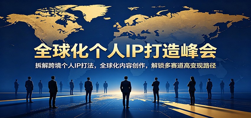 全球化个人IP打造峰会：拆解跨境个人IP打法，全球化内容创作，解锁多赛道高变现路径-大川资源分享站