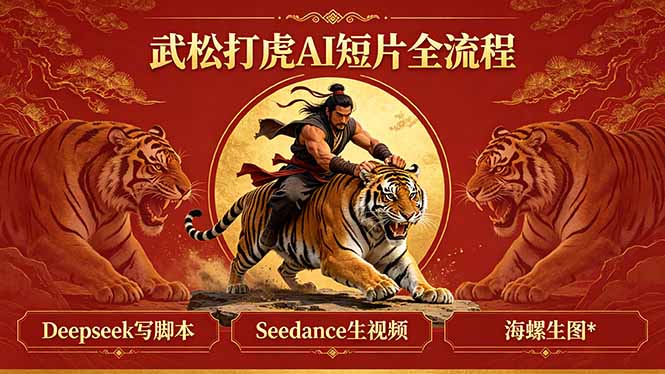 武松打虎AI短片全流程：Deepseek写脚本+Seedance生视频+海螺生图-大川资源分享站