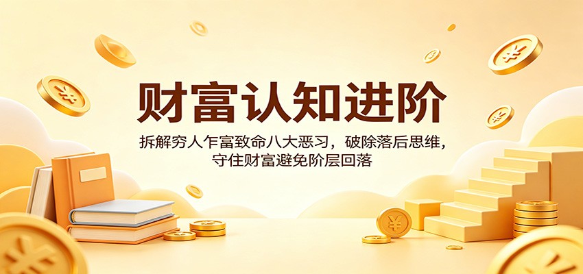 财富认知进阶：拆解穷人乍富致命八大恶习，破除落后思维，守住财富避免阶层回落-大川资源分享站