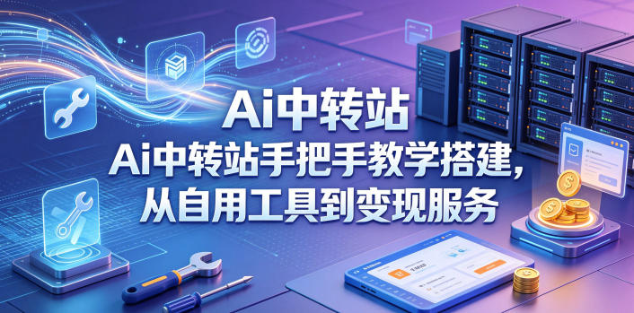 Ai中转站手把手教学搭建，从自用工具到变现服务-大川资源分享站