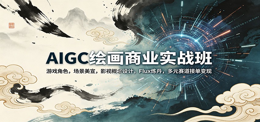 AIGC绘画商业实战班：游戏角色，场景美宣，影视概念设计，Flux炼丹，多元赛道接单变现-大川资源分享站