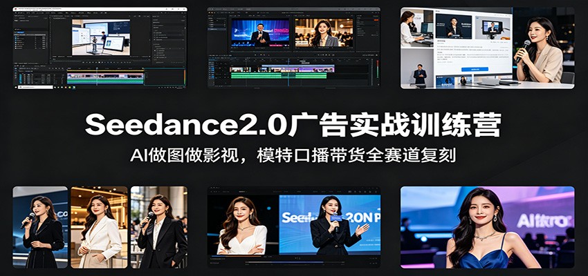 Seedance2.0广告实战训练营：AI做图做影视，模特口播带货全赛道复刻-大川资源分享站