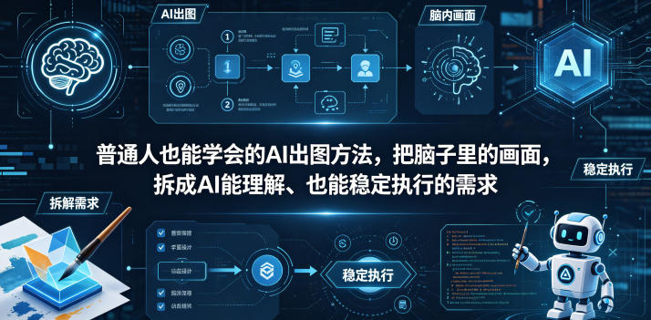 普通⼈也能学会的AI出图⽅法，把脑子里的画面，拆成AI能理解、也能稳定执行的需求【文档】-大川资源分享站