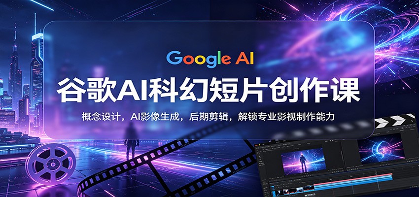谷歌AI科幻短片创作课：概念设计，AI影像生成，后期剪辑，解锁专业影视制作能力-大川资源分享站