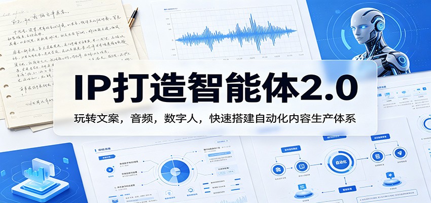 IP打造智能体2.0：玩转文案，音频，数字人，快速搭建自动化内容生产体系-大川资源分享站