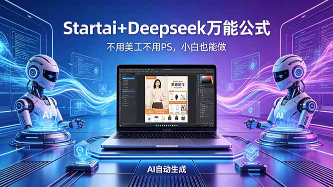 AI自动做电商详情页：Startai+Deepseek万能公式，不用美工不用PS，小白也能做-大川资源分享站