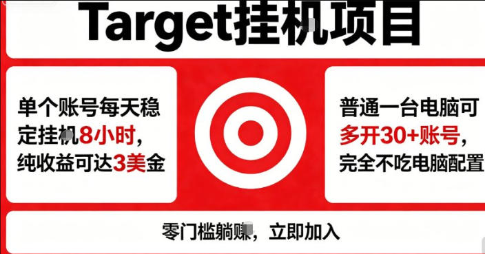 海外平台Target商品浏览曝光，24小时运行无需人工值守，日收益100美刀+电脑可多开【揭秘】-大川资源分享站