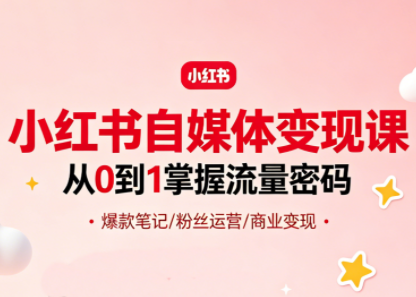 大漂亮·小红书自媒体变现课-大川资源分享站