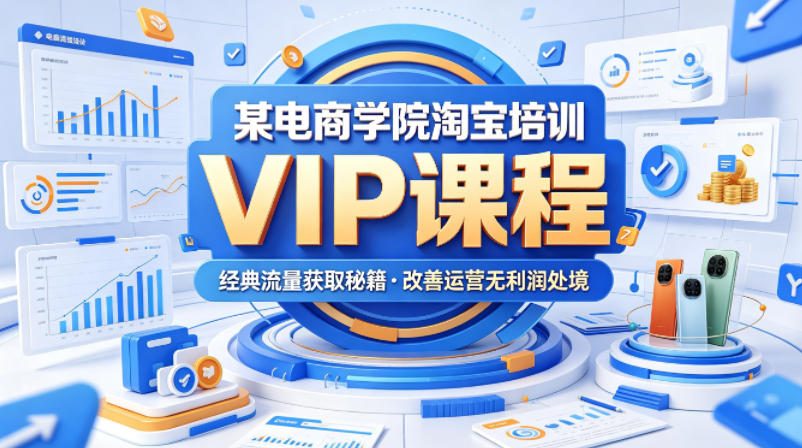 某电商学院淘宝培训VIP课程，各种经典有用的流量获取秘籍，改善运营产品没利润的处境(2026年5月)-大川资源分享站