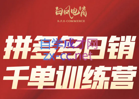 白凤电商·拼多多日销千单训练营(更新4月)-大川资源分享站
