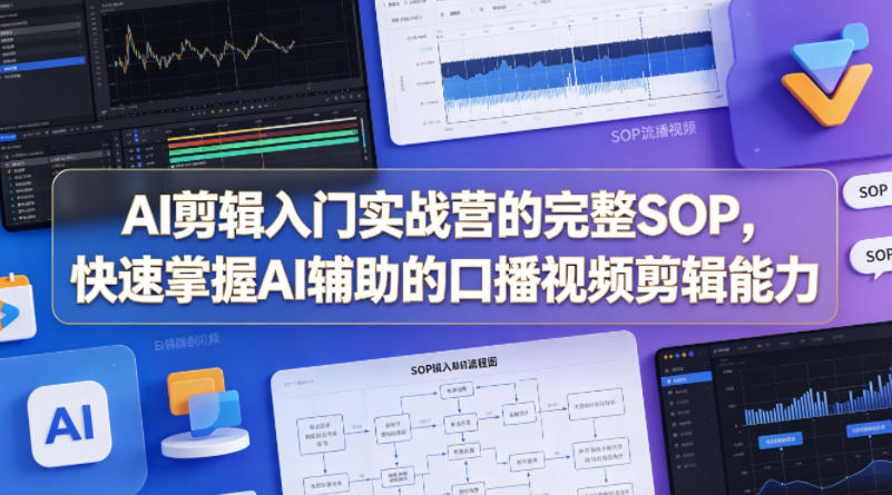 AI剪辑入门实战营的完整SOP，快速掌握AI辅助的口播视频剪辑能力-大川资源分享站