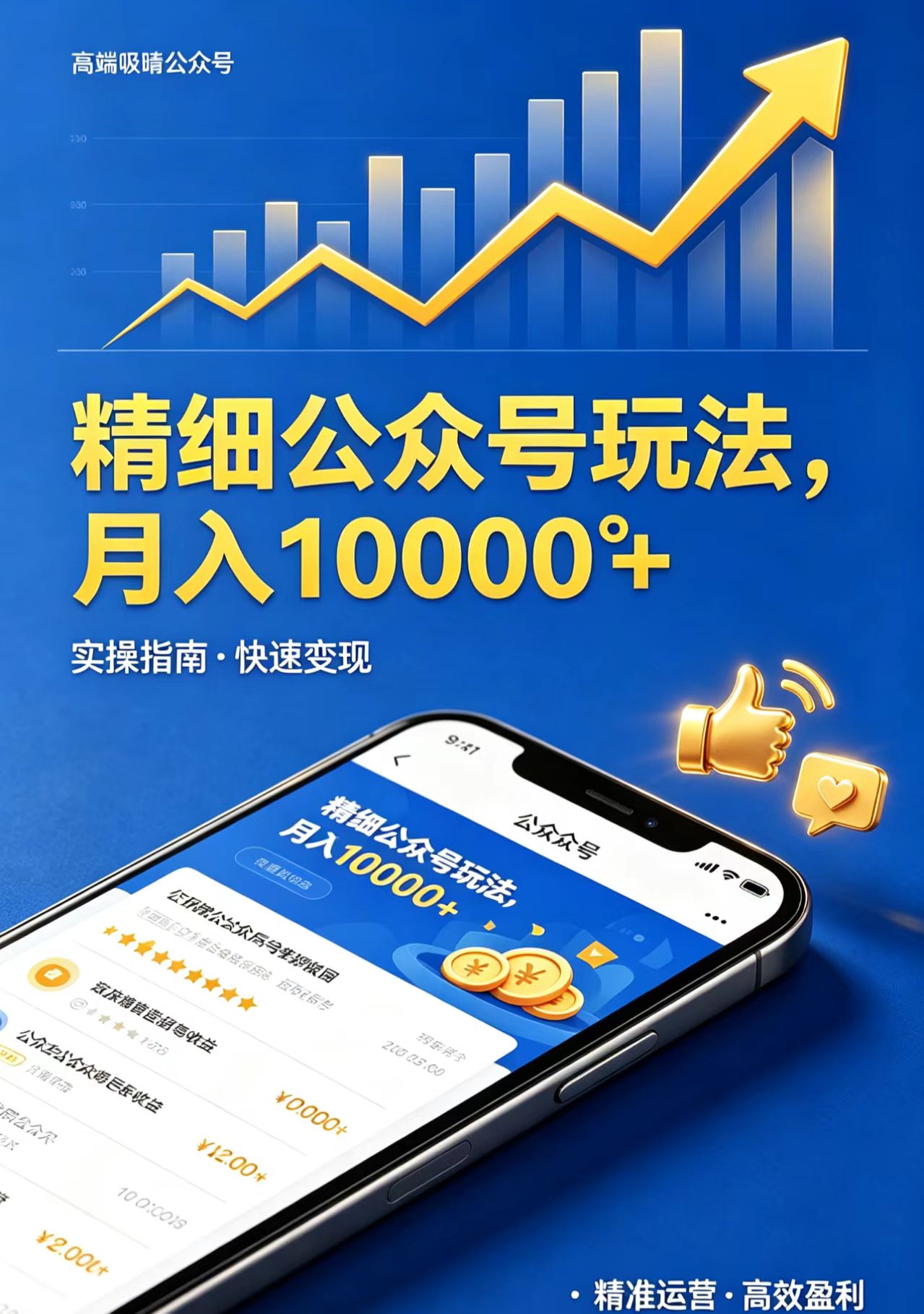 精细公众号玩法，月入10000+，实操指南，快速变现-大川资源分享站