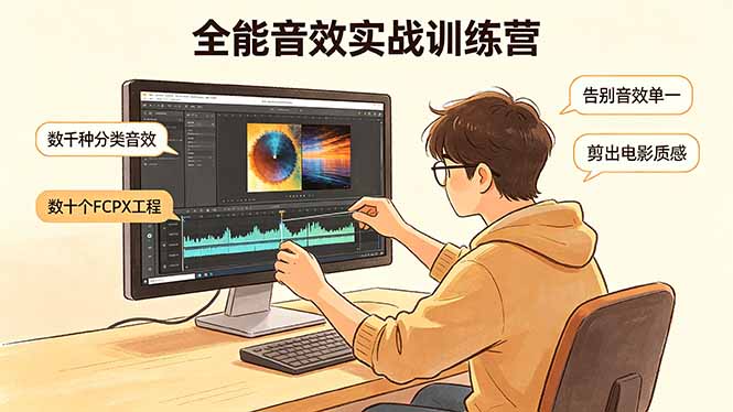 全能音效实战训练营：数千种分类音效+数十个FCPX工程，告别音效单一，剪出电影质感-大川资源分享站