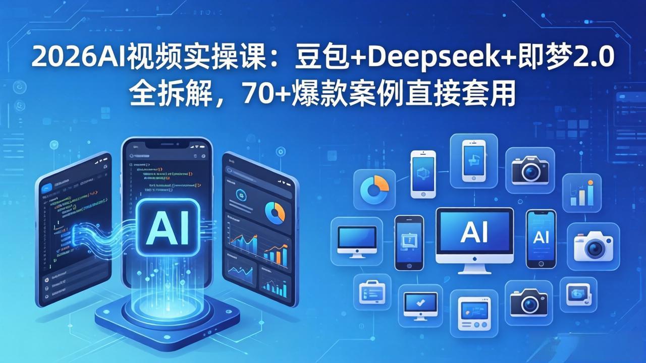 2026AI视频实操课：豆包+Deepseek+即梦2.0全拆解，70+爆款案例直接套用-大川资源分享站