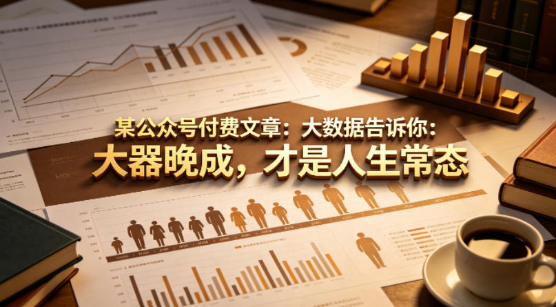 某公众号付费文章：大数据告诉你：大器晚成，才是人生常态-大川资源分享站