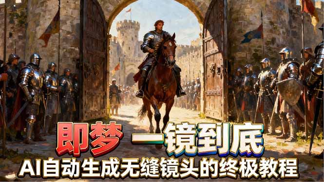 即梦AI一镜到底终极教程，智能补帧+运镜技巧，AI自动生成无缝丝滑长镜头高效出片-大川资源分享站
