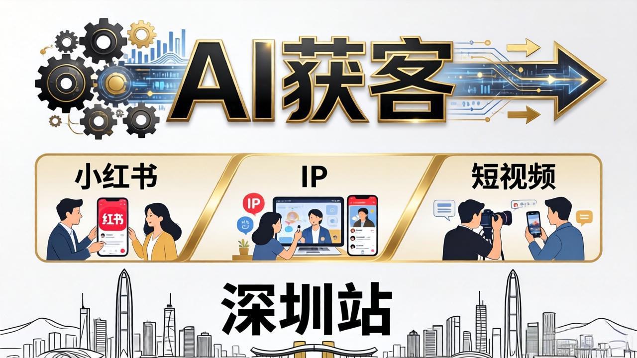 2026AI获客大课深圳站:4月17日-19日3天2夜拆透小红书+IP+短视频,老板操盘手必来-大川资源分享站