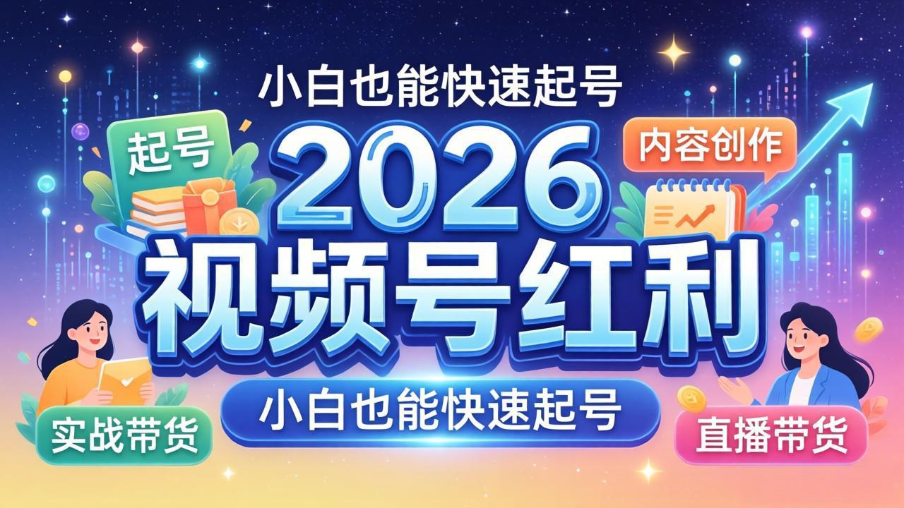 2026视频号红利实战营,大佬亲授起号、内容、直播、IP、投流、私域、矩阵全套落地打法-大川资源分享站