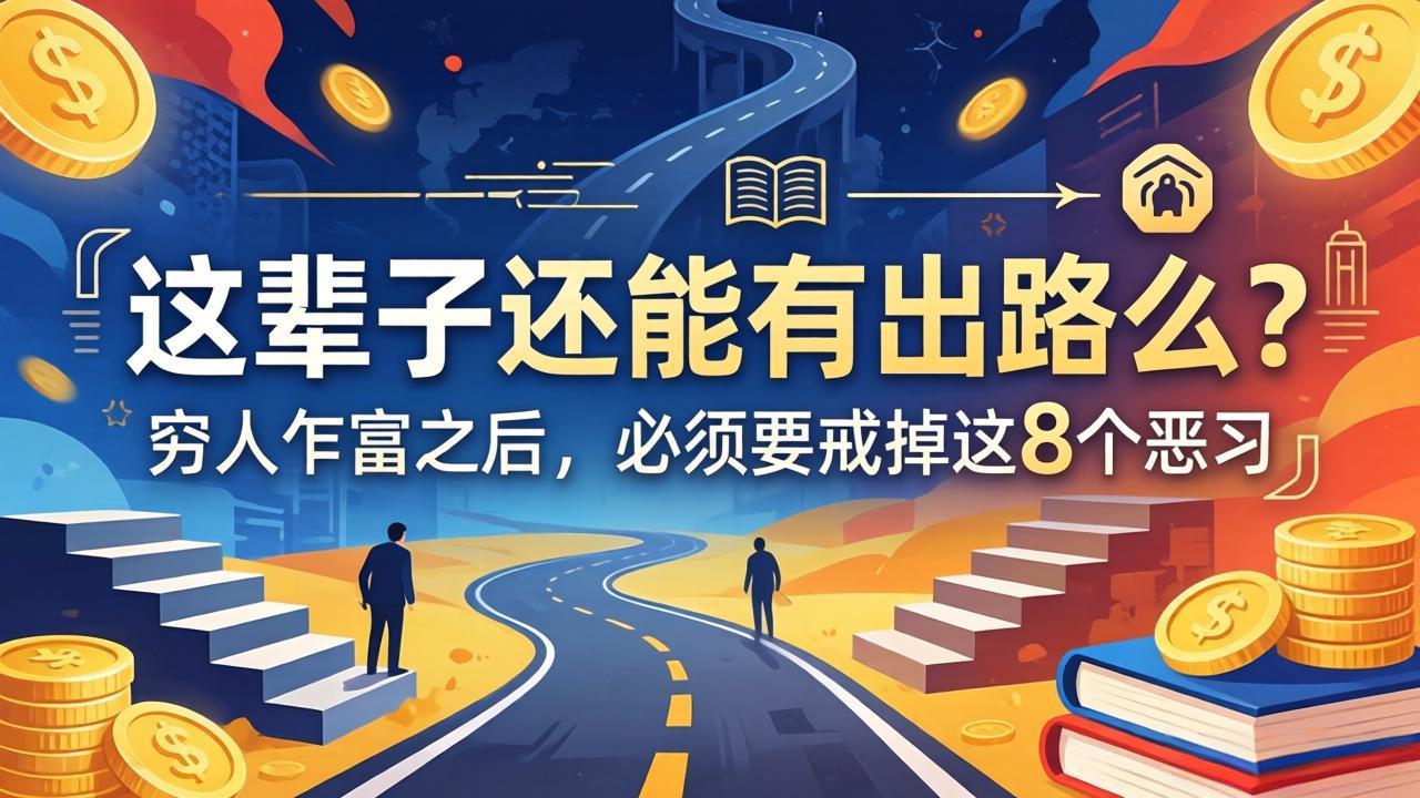 关于人生两篇付费文章【这辈子还能有出路么？】【穷人乍富之后，必须要戒掉这8个恶习】-大川资源分享站